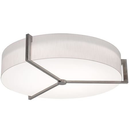 Afx Apex 33in. LED Flush Mount, Weathered Grey Finish, Linen White Shade APF3044L5AJUDWG-LW